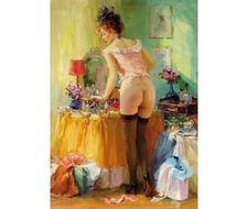 hand-painted Oil Painting Kstantin Razumov Girl Modern Abstract 24x36 027