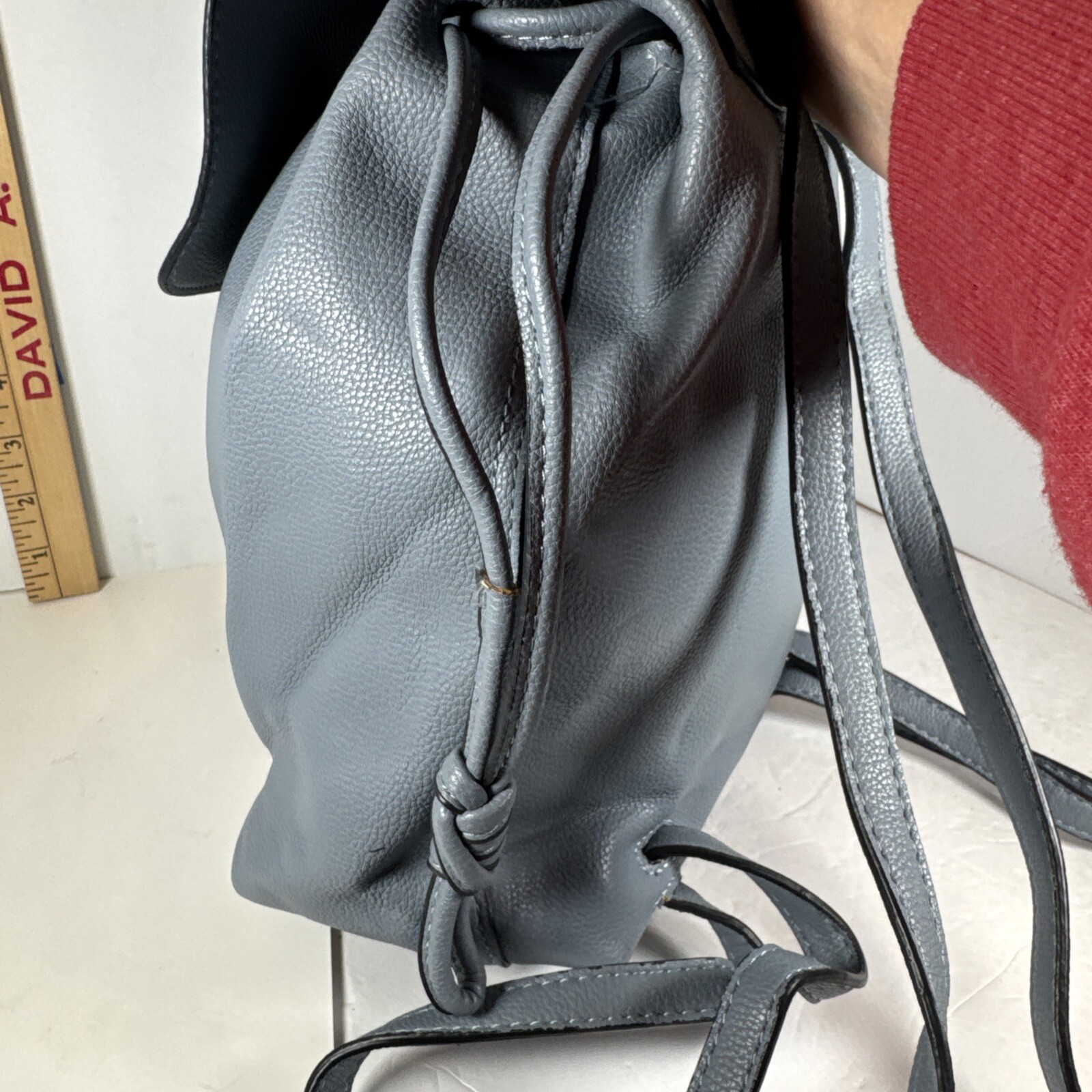 Topshop Periwinkle Blue Drawstring Backpack With … - image 4