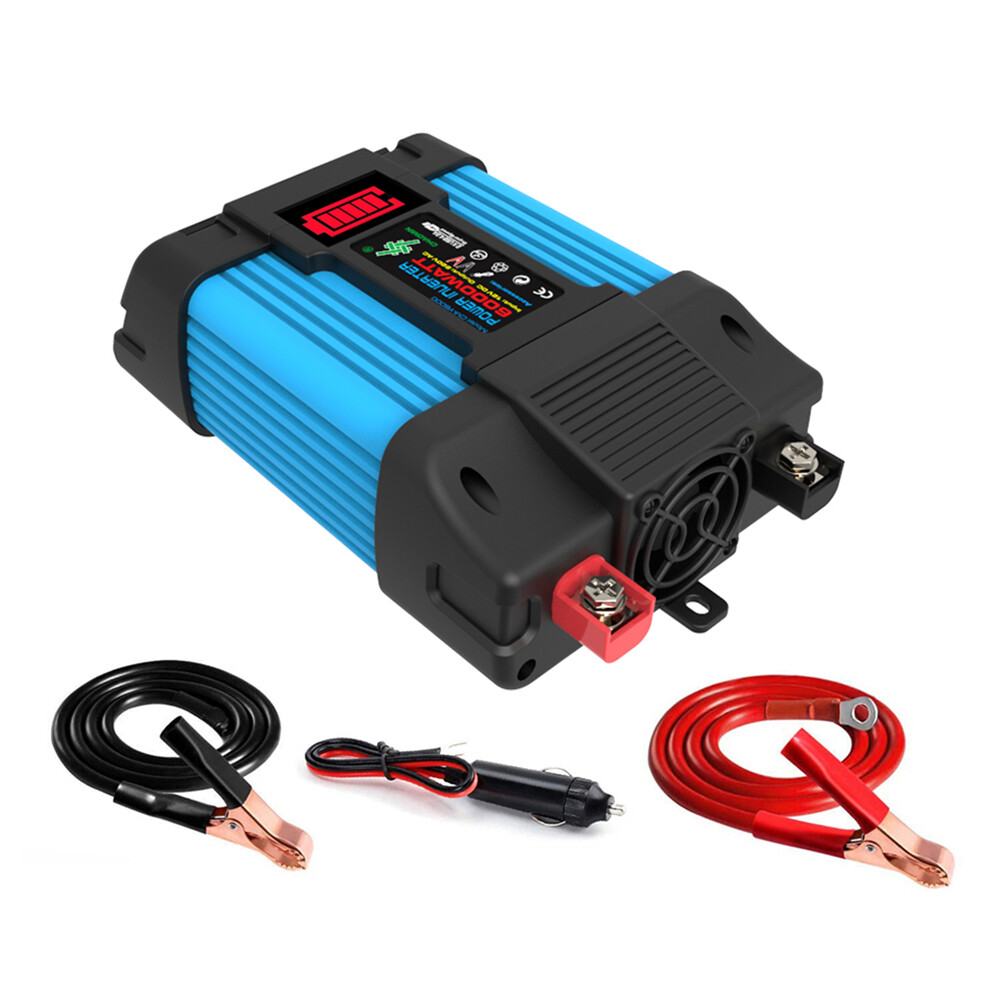 Car Power Inverter Battery Display Transformer Converter (500W DC12V to