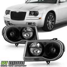 Black 2005 2006 2007 2008 2009 2010 Chrysler 300c Projector Headlights Headlamps