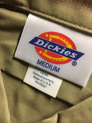 shirt med short sleeves DICKIEs Khaki and also blue usa made in stock new - 第 1/2 張圖片