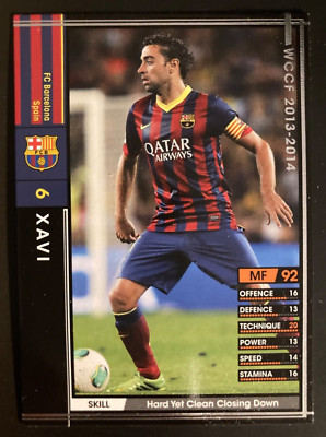 2013-14 Panini WCCF Intercontinental Clubs Xavi Hernandez Barcelona black card