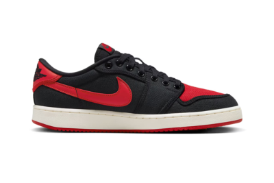 DX4981-006] Jordan Men's Air Jordan 1 KO Low Bred Black Red
