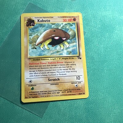 Kabuto Fossil 50/62 Unlimited WOTC - Vintage Pokemon Card MP | eBay