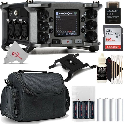 Zoom F6 6-Input / 14-Track Multi-Track Field Recorder + Bluetooth Adaptor Kit