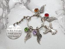"God has you in His hands..." Memorial Keyring Sympathy Funeral Gift