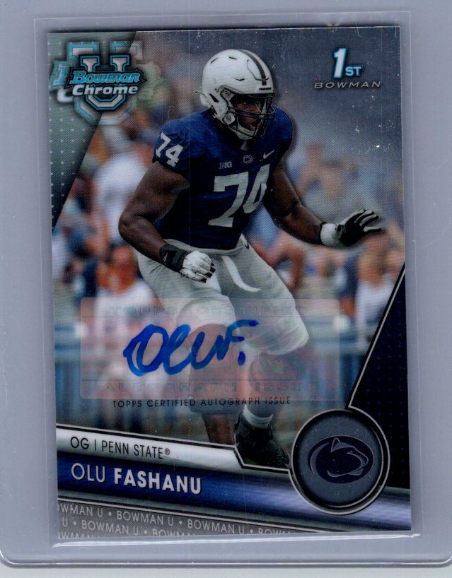2023 Bowman University Chrome #122 Olu Fashanu Autograph