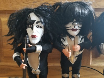 Lot all 4 Rare Kiss Gene Simmons Soundalike Animated Doll Figure