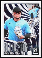 2020 Donruss Optic Optic Illusions Isan Diaz #OI-4 Miami Marlins