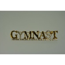 Gymnast Pin with Rhinestones, NEW