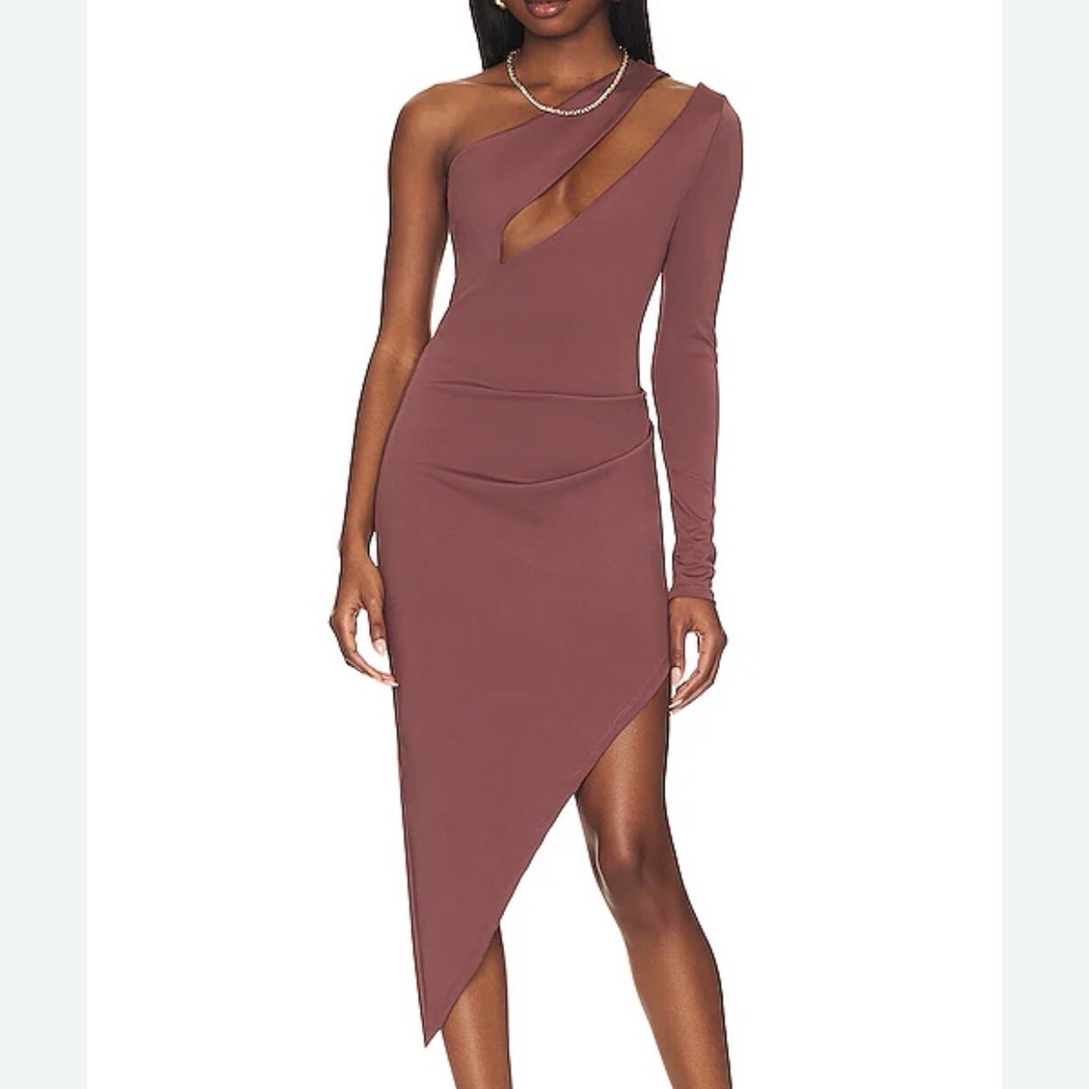 Revolve Not Yours To Keep Karma Midi Dress In Mocha NWT Size S