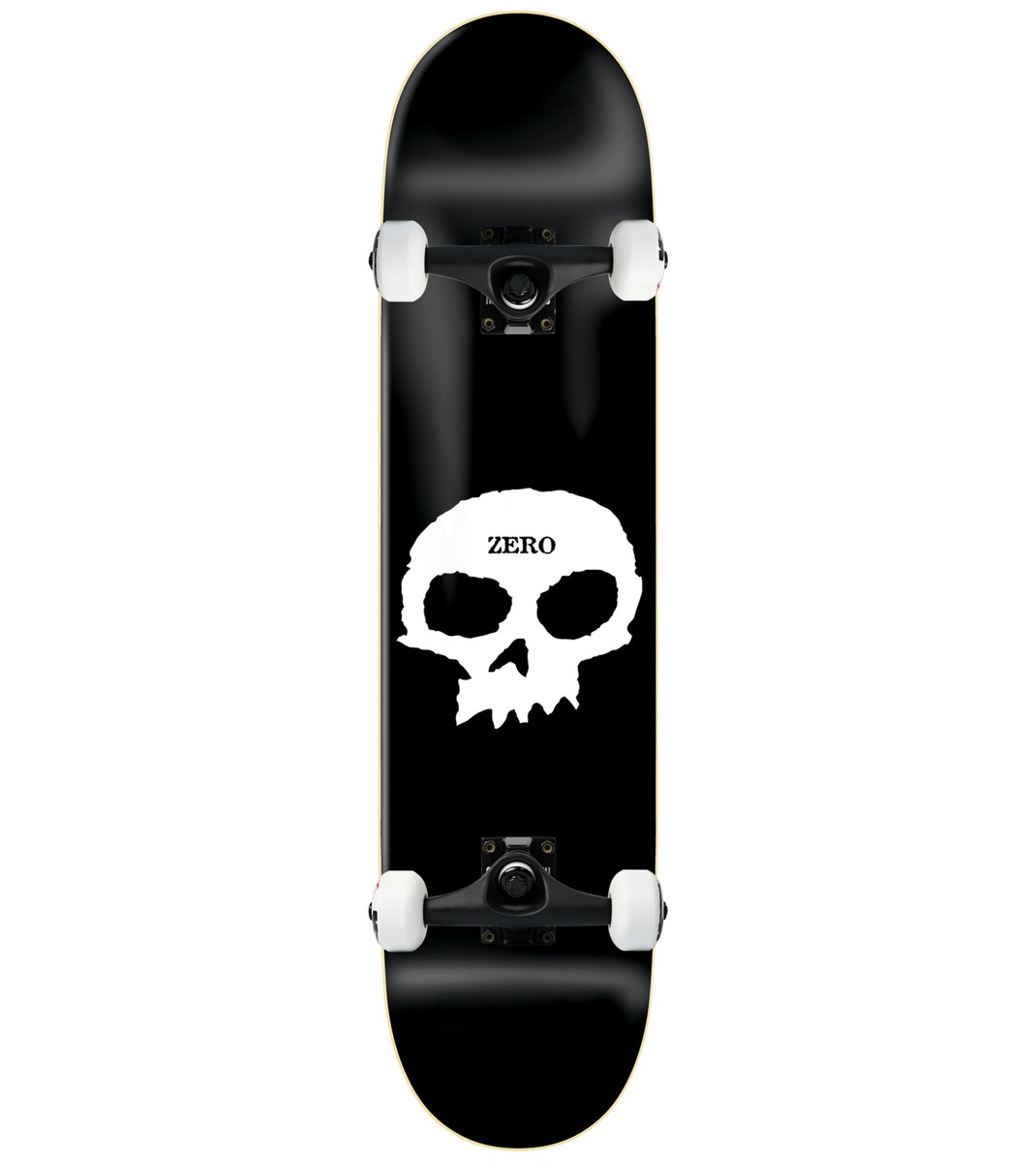 ZERO Skateboard Complete SINGLE SKULL 8.25 Black Trucks ASSEMBLED