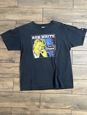 VTG Anvil Ron White Can't Fix Stupid Solid T-Shirt Black Men's L Circuit City