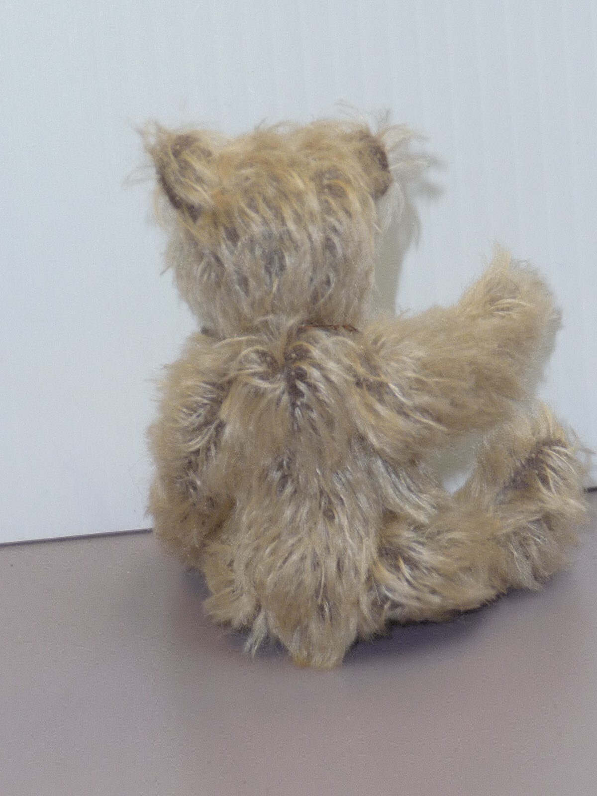 4 1/2" Mohair Artist Bear Beige Mohair Jointed Cute Face