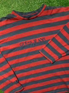 guess jeans long sleeve striped shirt