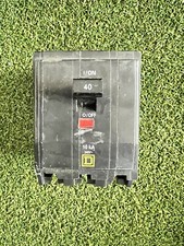 New Square D QOB340 3 Pole 40 Amp 240VAC 3 Phase Type QOB Bolt On Yellow Breaker