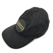 GUCCI 627114 Gucci Off The Grid GG Logo hat cap baseball cap Nylon Black/Gold