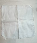 Antique Women's Handkerchief White Vintage