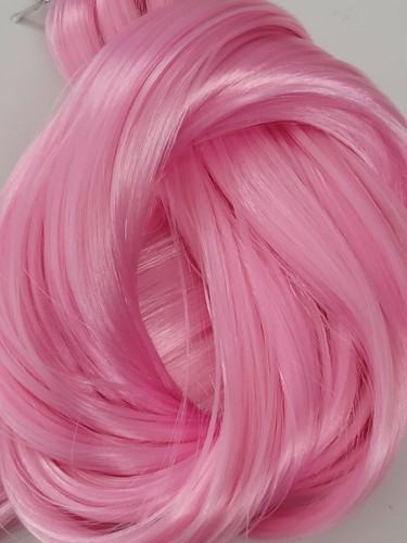 Nylon Doll Hair Sweet Pea Pink ReRooting Custom Barbie My Little Pony - Picture 2 of 3