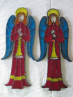 Lot of 2 ANGEL w/ Halo Suncatcher Acrylic Plastic Stained Glass Flat Christmas — photo 4
