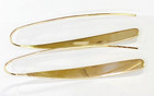 QVC Silver Style 18K Yellow Sterling Curved Bar Linear Earrings — photo 1