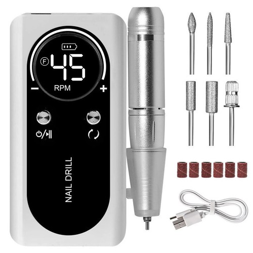 45000RPM Electric Cordless Nail Drill Machine E File Manicure LCD Art Drill Kits - Picture 15 of 15