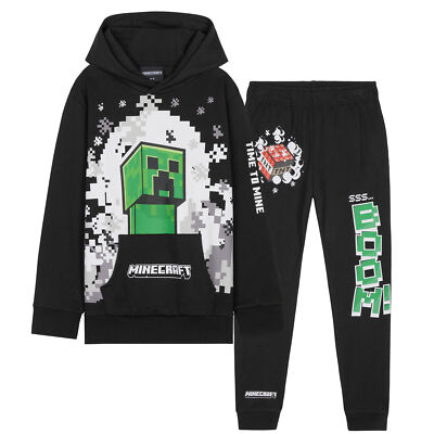 Minecraft, Badjas voor jongens, fleece badjas met capuchon en zakken, kruippakje, loungewear, nachtkleding, tieners, gamer, cadeaus voor jongens