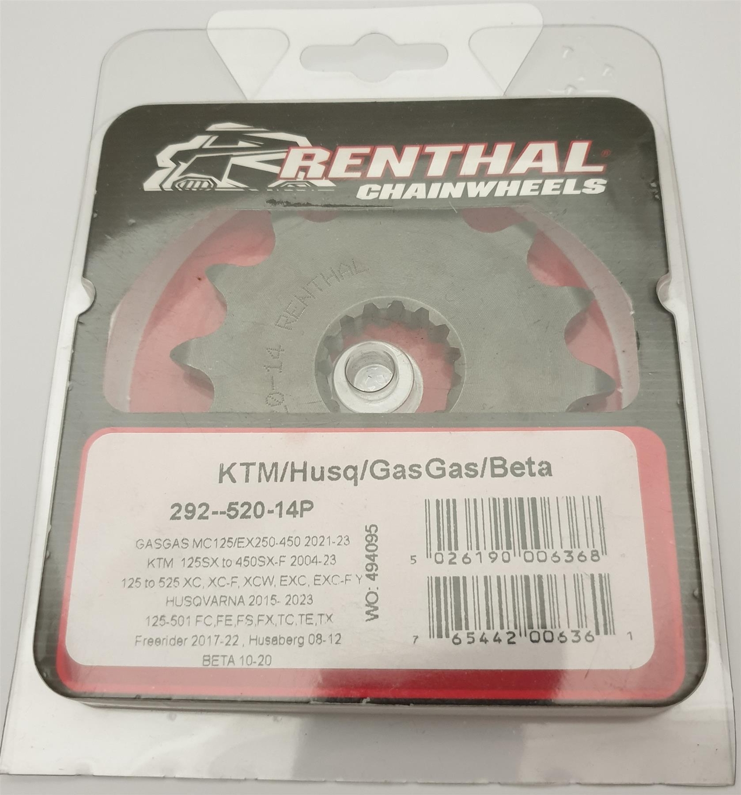 RENTHAL SPROCKET FRONT 14T MAICO GS/MC/GME 250/490/500