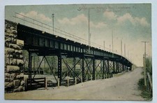 1908 PA Cartolina Lansdowne Ponte sopra Naylor's Run Clifton Piste Trolley RR