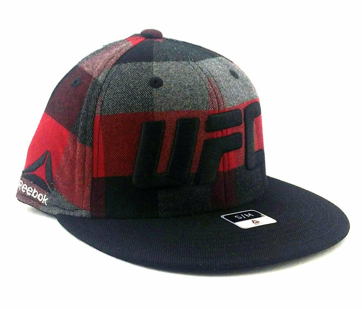 мужская фланелевая шапка Reebok UFC Buffalo FVF в клетку - красная Черный 3490₽