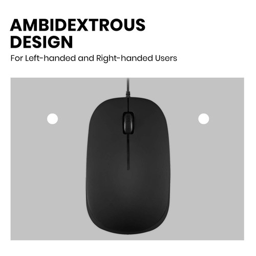 PERIMICE-201C USB-C kabelgebundene optische Maus mit 3 Tasten Scrollrad 1000 ... - Bild 4 von 8