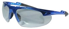 Blue Armed Wrap-around Safety Spectacles (anti-fog) Clear Eye Protection PPE