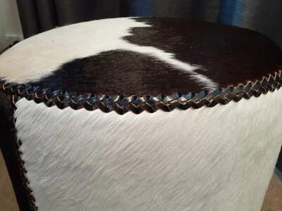 Stunning Black White Cowhide Stool As New Stools Bar Stools