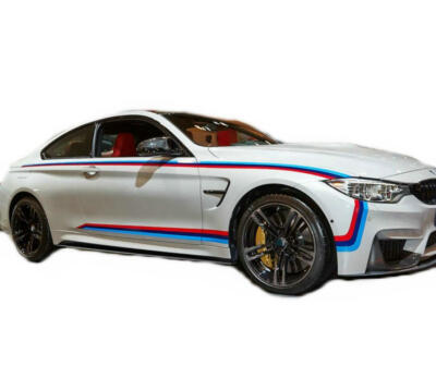Graphics Stripe Decal Kit For BMW M4 Tricolor M Performance Waist Line Sticker