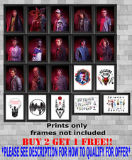 Stranger Things Retro Watercolour Tv Show Wall Art Print Poster A5 A4 A3