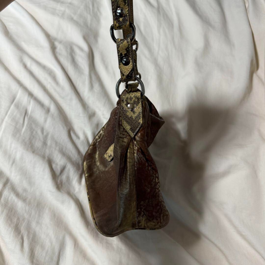 MIU MIU hand bag archive vintage leather 2000s logo brown MIU MIU hand bag archive vintage leather 2000s logo brown