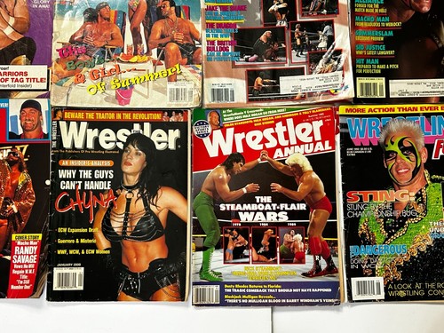 WRESTLING Vintage MAGAZINE 21pc Collection Lot 1986-2001 Reading Low Condition - 第 3/13 張圖片