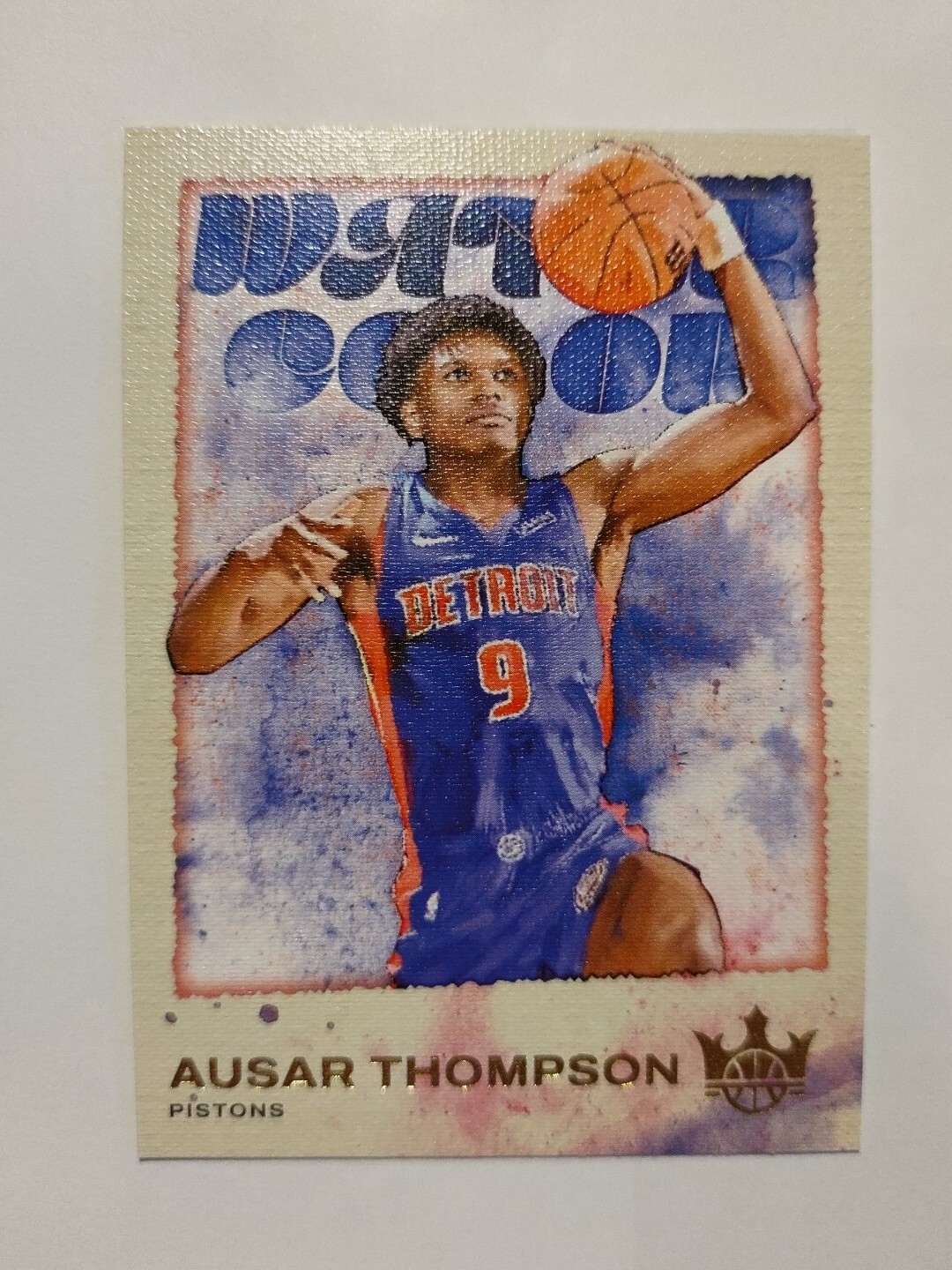 Ausar Thompson Rookie 2023-24 Court Kings Water Color Insert #5 Detroit Pistons