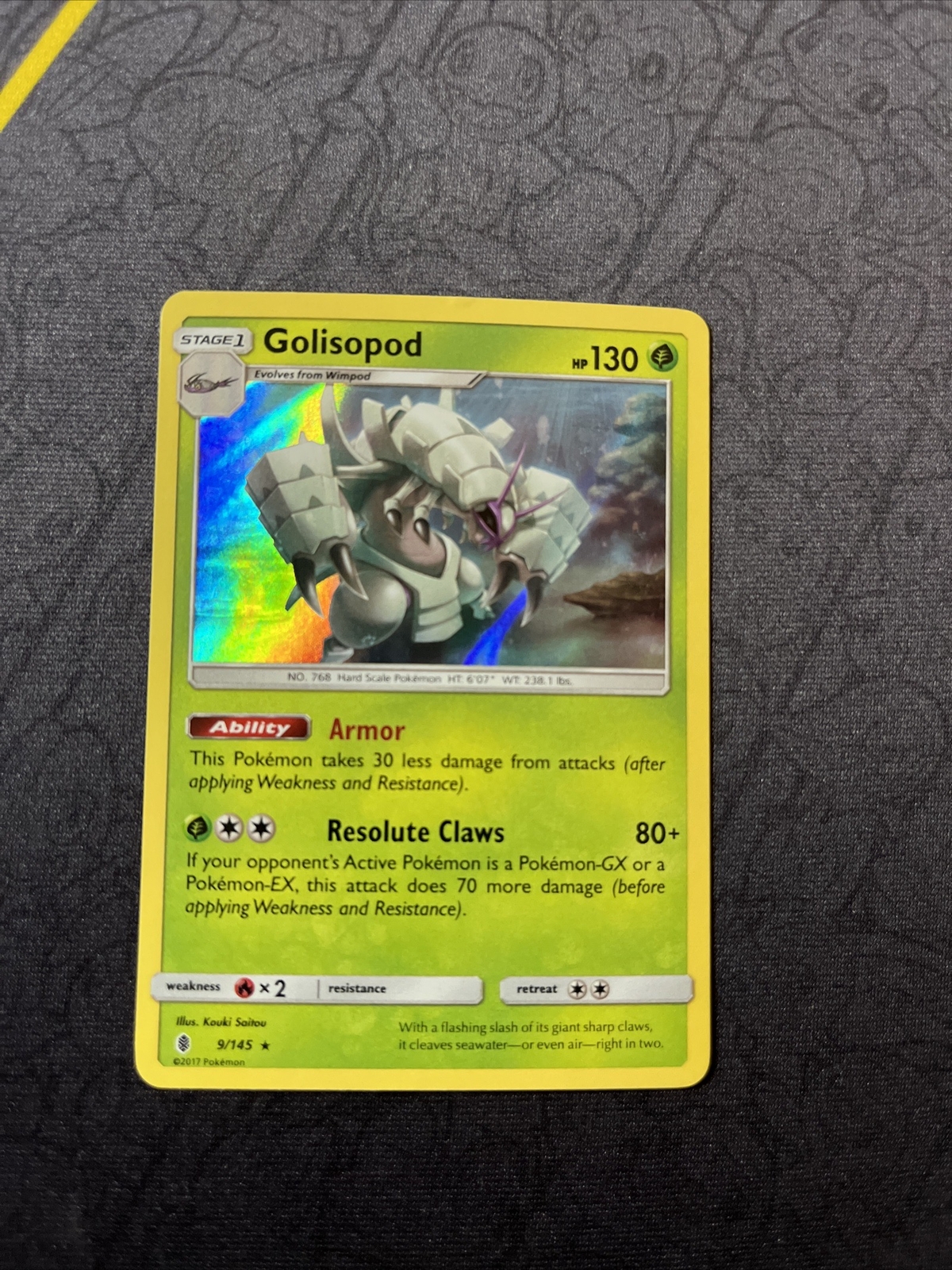 Pokémon TCG Golisopod Sun & Moon: Guardians Rising 9/145 Holo Holo Rare