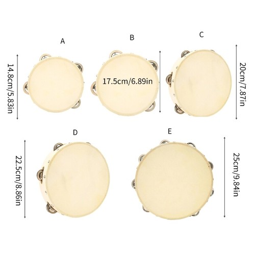 Practical Tambourine with Soft Grip Edges Handheld Drum Perfect for Church - Picture 8 of 13
