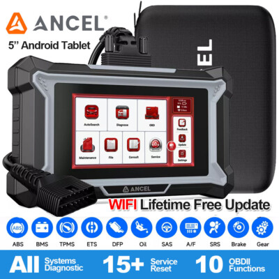 ANCEL DS200 Car All Systems Code Reader Scanner OBD2 Diagnostic Tool 5'' Tablet