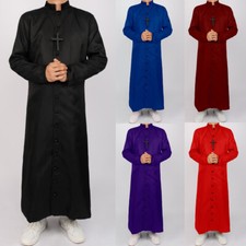 Priest Godfather Outfit Stage Cosplay Halloween Costume Medieval Clergy Roleplay