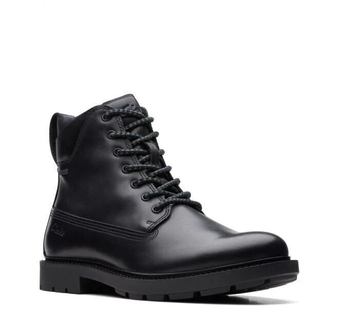 Clarks Mens CRAFTDALE 2 HI - Black Lea Gtx Waterproof Tweed UK 9,10,11,12 G