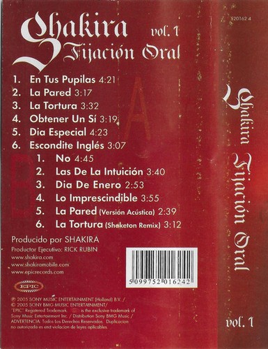 Shakira – Fijación Oral (Vol. 1), Original Cassette, Romanian Version - Picture 2 of 5