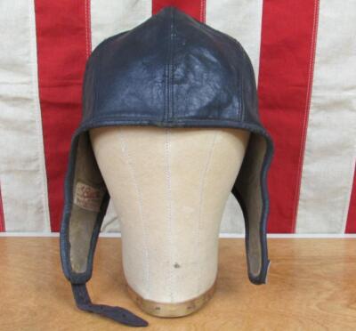 Vintage 1940s Buco Leather Motorcycle Helmet Aviator Cap Joseph Buegeleisen  | S/M | Unisex Adults