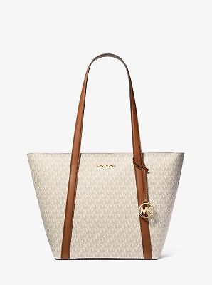 【新品未使用】MICHAEL KORS PRATT LG TZ トートバッグ Michael Kors Pratt Large Logo and Leather Top-Zip Tote Bag