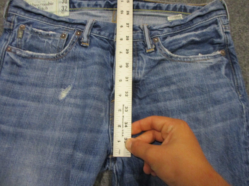 Abercrombie & Fitch Classic Straight Jeans Men's TAG 30x32 Blue Measures 31x32 - Picture 7 of 12