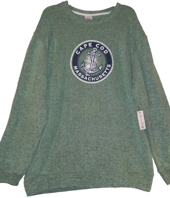 MARISSA ROSE Ladies XL Knit Cape Cod Soft Green Sweater Lightweight Roomy NWT