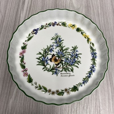 Royal Worcester Herbs Rosemary & Butterfly Flan Quiche Schale 22 cm England PS