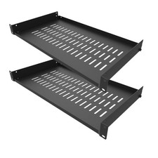 Heavy-Duty 1U 10" Deep Server Rack Mount Shelf - Set of 2 for Efficient Storage